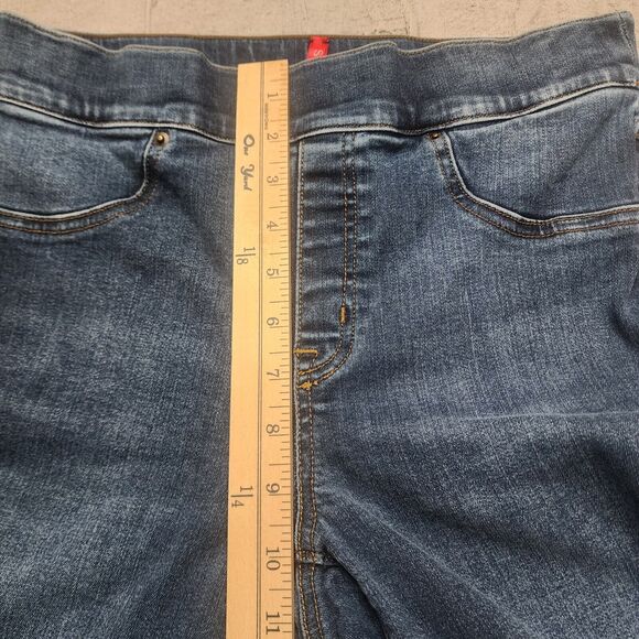 Spanx Distressed Ankle Skinny Jeans Women's M High Rise Stretch‎ Denim Raw Hem - Picture 11 of 12